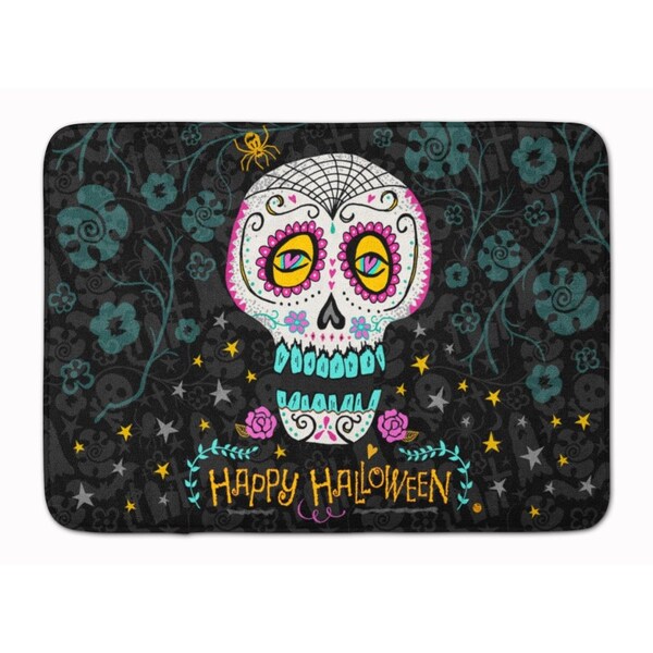 Carolines Treasures Carolines Treasures VHA3035RUG Happy Halloween Day of the Dead Machine Washable Memory Foam Mat VHA3035RUG - main